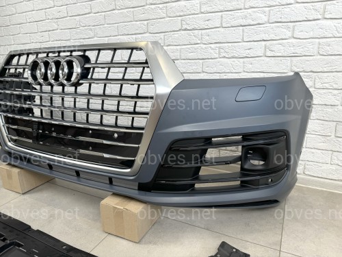 Бампер передний в сборе S-Line ПОД РАДАРЫ Audi Q7 4M 2015-2019