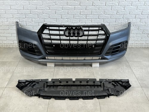 Бампер передний в сборе S-Line BLACK Audi Q5 2017-2020 Бампер передний в сборе S-Line BLACK Audi Q5 2017-2020