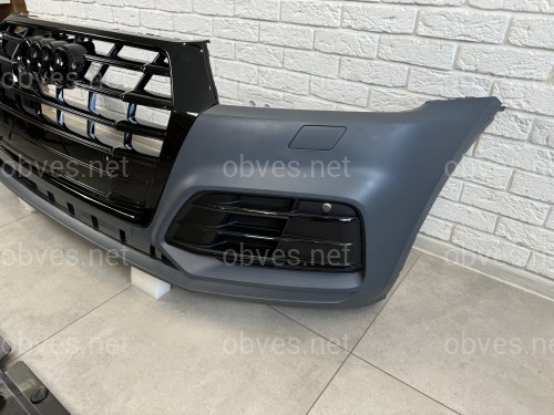 Бампер передний в сборе S-Line BLACK Audi Q5 2017-2020 Бампер передний в сборе S-Line BLACK Audi Q5 2017-2020