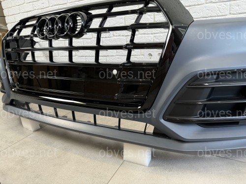 Бампер передний в сборе S-Line BLACK Audi Q5 2017-2020 Бампер передний в сборе S-Line BLACK Audi Q5 2017-2020