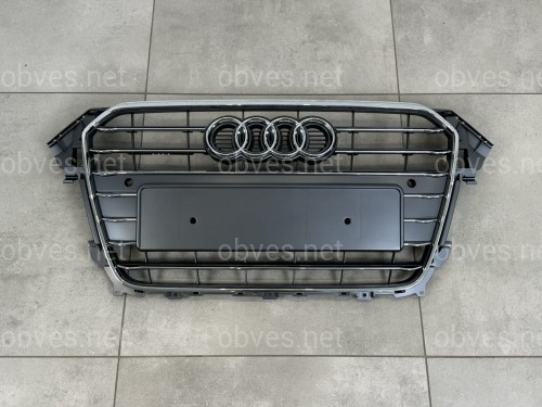 Решетка радиатора Audi A4 B8 2012-2015 серая с хромом Решетка радиатора Audi A4 B8 2012-2015 серая с хромом