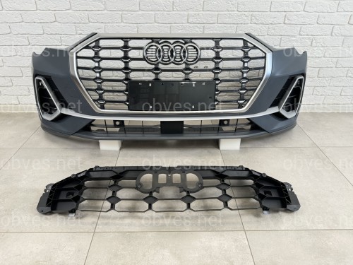 Бампер передний в сборе S-line Audi Q3 2019- Бампер передний в сборе S-line Audi Q3 2019-