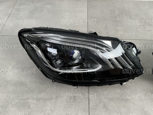 Фары Full LED рестайлинг 2018+  для Mercedes S-Class w222 2013-2017 2шт. комплектные с блоками