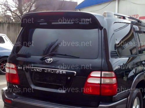 Спойлер козырек Toyota Land Cruiser 100 / Lexus LX 470 1998-2007 ABS пластик цвет черный, модель Maxi