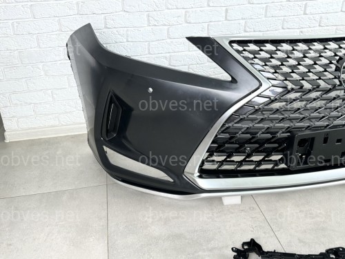 Бампер передний в сборе OEM Lexus RX 2019-2022 решетка под камеру