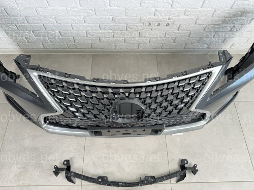 Бампер передний в сборе OEM Lexus RX 2019-2022 решетка под камеру