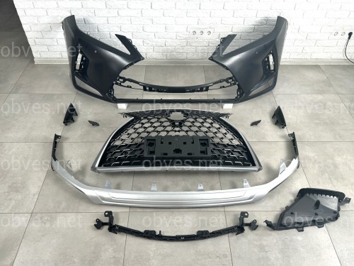 Бампер передний в сборе OEM Lexus RX 2019-2022 решетка под камеру