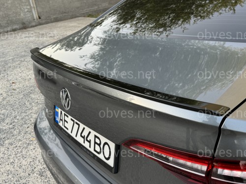 Спойлер лип Volkswagen Jetta 7 2018+ ABS пластик, цвет черный глянец