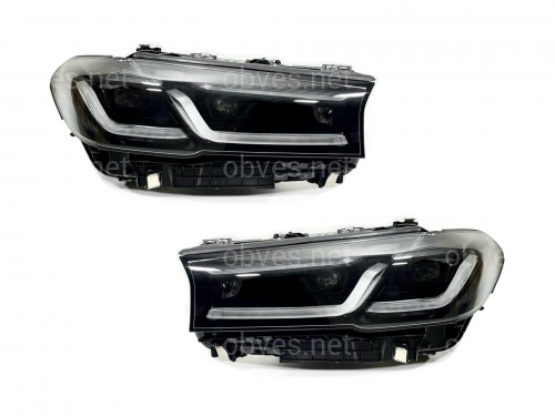 Фары Shadow Line Adaptive LED LCI рестайлинг для BMW G30 / G31 2020-2023 2шт. комплектные с блоками Фары Shadow Line Adaptive LED LCI рестайлинг для BMW G30 / G31 2020-2023 2шт. комплектные с блоками