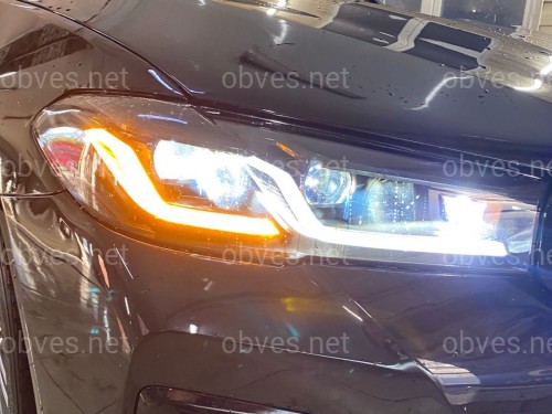 Фары Shadow Line LED LCI 2020+ рестайлинг для BMW G30 / G31 2016-2020 2шт. с заменой бампера на 20+