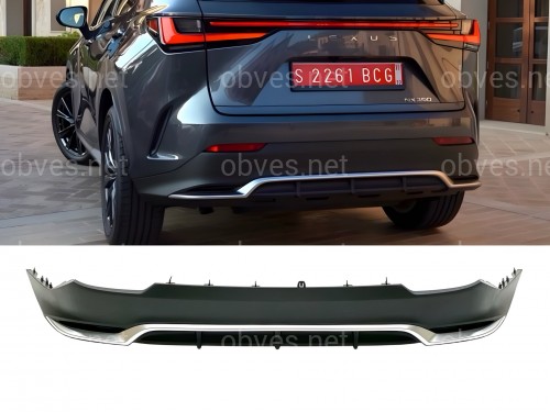 Юбка заднего бампера F-Sport Lexus NX 2022+ Юбка заднего бампера F-Sport Lexus NX 2022+