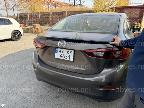 Спойлер лип Mazda 3 SD 2013-2018 АBS пластик, цвет черный глянец Спойлер лип Mazda 3 SD 2013-2018 АBS пластик, цвет черный глянец