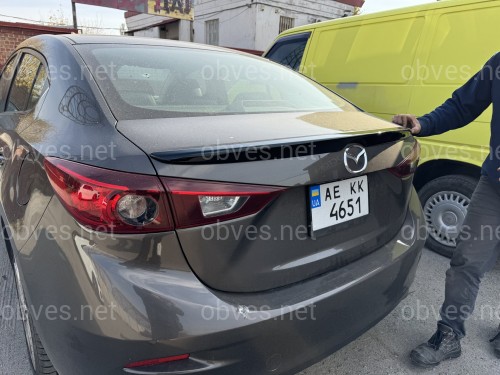 Спойлер лип Mazda 3 SD 2013-2018 АBS пластик, цвет черный глянец Спойлер лип Mazda 3 SD 2013-2018 АBS пластик, цвет черный глянец
