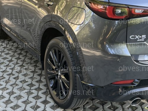 Брызговики Mazda CX-5 2022+ USA TURBO С ЧЕРНЫМИ ГЛЯНЦЕВЫМИ АРКАМИ комплект 4шт