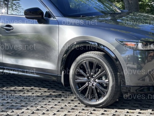 Брызговики Mazda CX-5 2022+ USA TURBO С ЧЕРНЫМИ ГЛЯНЦЕВЫМИ АРКАМИ комплект 4шт