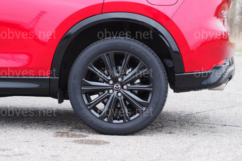 Брызговики Mazda CX-5 2022+ USA TURBO С ЧЕРНЫМИ ГЛЯНЦЕВЫМИ АРКАМИ комплект 4шт