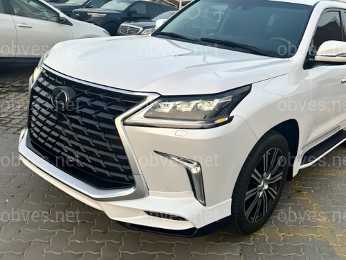 Обвес юбка переднего бампера Lexus LX 570 450d 2015-2022 цвет белый Обвес юбка переднего бампера Lexus LX 570 450d 2015-2022 цвет белый