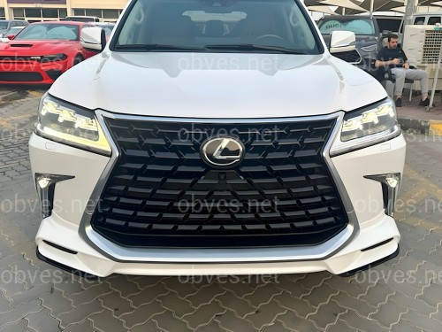 Обвес юбка переднего бампера Lexus LX 570 450d 2015-2022 цвет белый Обвес юбка переднего бампера Lexus LX 570 450d 2015-2022 цвет белый