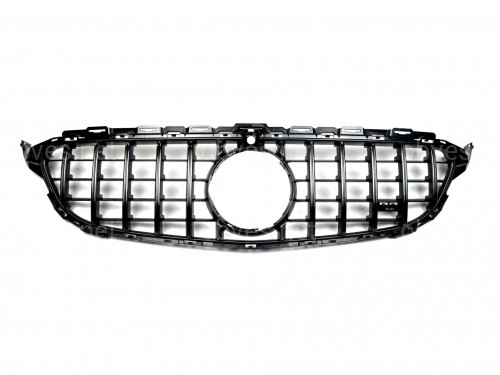Решетка радиатора GT CHROME Mercedes C-Class W205 2014-2018 ПОД КАМЕРУ Решетка радиатора GT CHROME Mercedes C-Class W205 2014-2018 ПОД КАМЕРУ