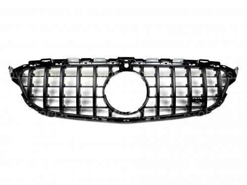 Решетка радиатора GT BLACK Mercedes C-Class W205 2014-2018 ПОД КАМЕРУ