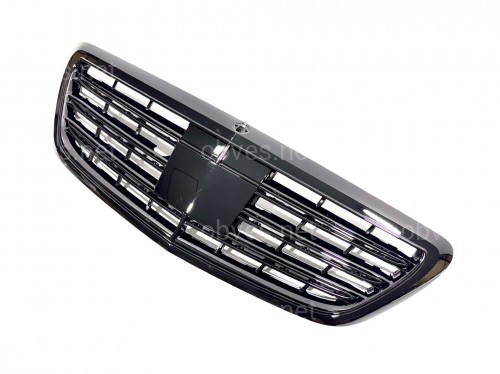 Решетка радиатора без радара BLACK ДЛЯ AMG для Mercedes-Benz S-class W222 2013-2020