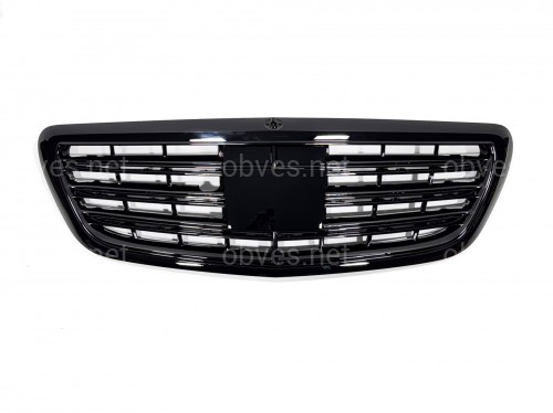 Решетка радиатора без радара BLACK ДЛЯ AMG для Mercedes-Benz S-class W222 2013-2020