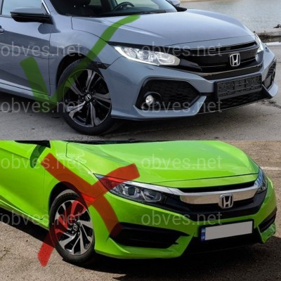 Решетка радиатора SI Honda Civic 4D только SI / 5D 2016- с ресницами, черный цвет (без эмблемы) Решетка радиатора SI Honda Civic 4D только SI / 5D 2016- с ресницами, черный цвет (без эмблемы)