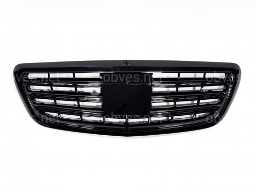 Решетка радиатора без радара BLACK ДЛЯ AMG для Mercedes-Benz S-class W222 2013-2020
