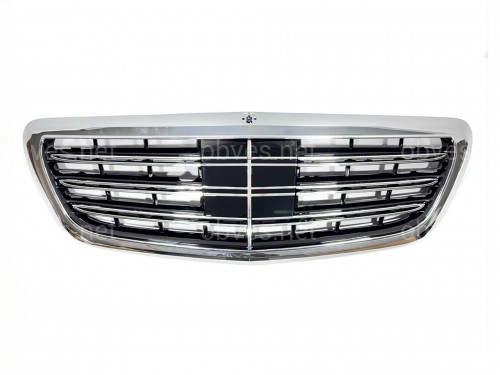 Решетка радиатора под радар CHROME ДЛЯ AMG для Mercedes-Benz S-class W222 2013-2020 Решетка радиатора под радар CHROME ДЛЯ AMG для Mercedes-Benz S-class W222 2013-2020
