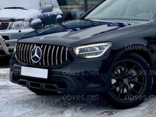 Решетка радиатора GT CHROME Mercedes GLC-Class X253 / C253 2020-2023 (НЕ AMG) Решетка радиатора GT CHROME Mercedes GLC-Class X253 / C253 2020-2023 (НЕ AMG)