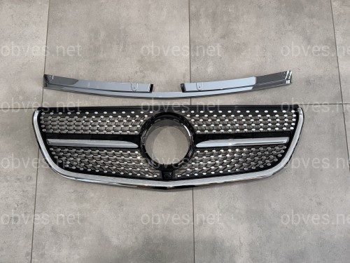 Решетка радиатора DIAMOND BLACK Mercedes Benz Vito W447 2014-2019 Решетка радиатора DIAMOND BLACK Mercedes Benz Vito W447 2014-2019