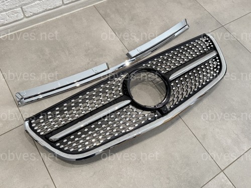Решетка радиатора DIAMOND BLACK Mercedes Benz Vito W447 2014-2019 Решетка радиатора DIAMOND BLACK Mercedes Benz Vito W447 2014-2019