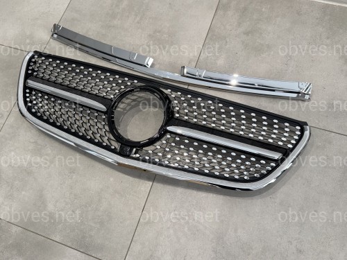 Решетка радиатора DIAMOND BLACK Mercedes Benz Vito W447 2014-2019 Решетка радиатора DIAMOND BLACK Mercedes Benz Vito W447 2014-2019