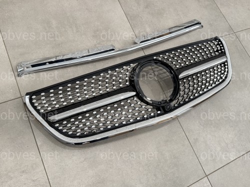 Решетка радиатора DIAMOND BLACK Mercedes Benz Vito W447 2020-2023