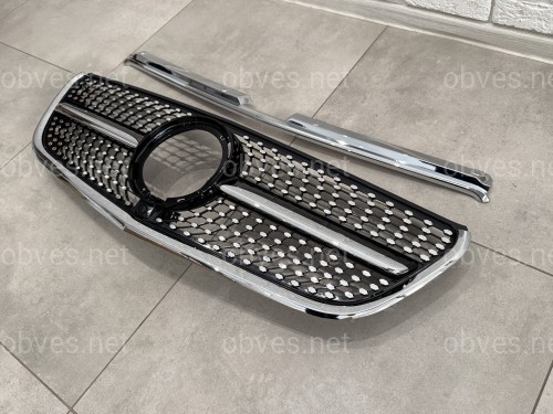 Решетка радиатора DIAMOND BLACK Mercedes Benz Vito W447 2020-2023
