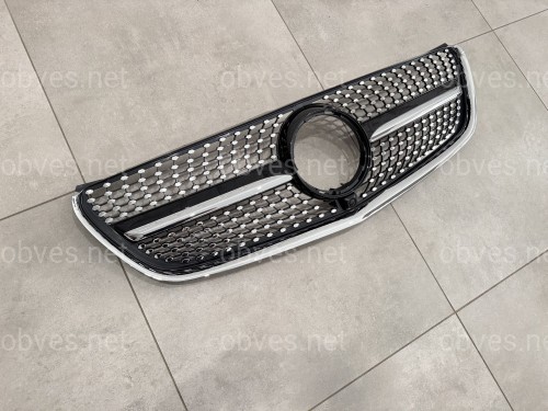 Решетка радиатора DIAMOND BLACK Mercedes Benz V-class W447 2014-2019 ДЛЯ AMG И ОБЫЧНОГО
