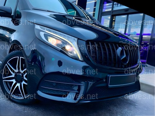 Решетка радиатора GT BLACK Mercedes Benz V-class W447 2020-2023 ДЛЯ AMG