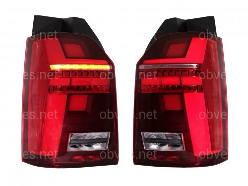 Задние LED фонари стиль Multivan T6.1 2020+ для Volkswagen T6 2015-2019 ляда 2шт.