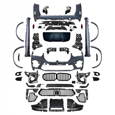 Комплект обвеса X5M F95 BMW для G05 2018-2022 (бампера в сборе, пороги, арки, ноздри, корпуса зеркал, жабры, спойлер)