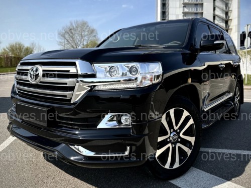 Юбка переднего бампера Modellista Toyota Land Cruiser 200 2015-2021 цвет черный 202 Юбка переднего бампера Modellista Toyota Land Cruiser 200 2015-2021 цвет черный 202