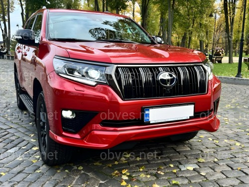 Юбка обвес переднего бампера ONYX BLACK Toyota Land Cruiser Prado 150 2018-2023 цвет черный 202 Юбка обвес переднего бампера ONYX BLACK Toyota Land Cruiser Prado 150 2018-2023 цвет черный 202