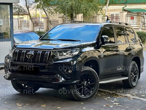 Юбка обвес переднего бампера ONYX BLACK Toyota Land Cruiser Prado 150 2018-2023 цвет черный 202 Юбка обвес переднего бампера ONYX BLACK Toyota Land Cruiser Prado 150 2018-2023 цвет черный 202