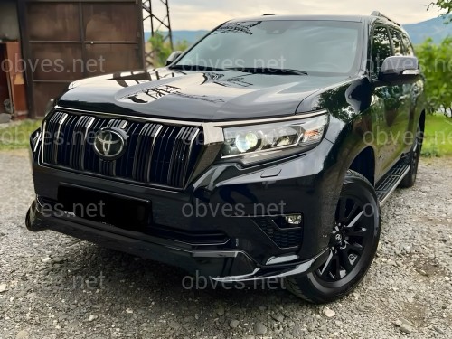 Юбка обвес переднего бампера ONYX BLACK Toyota Land Cruiser Prado 150 2018-2023 цвет черный 202 Юбка обвес переднего бампера ONYX BLACK Toyota Land Cruiser Prado 150 2018-2023 цвет черный 202