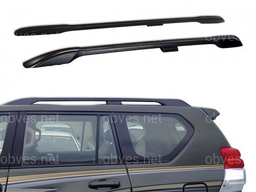 Рейлинги на крышу Toyota Land Cruiser Prado 150 2009-2023 качество оригинала (алюминий 2шт.) ЦВЕТ ЧЕРНЫЙ Рейлинги на крышу Toyota Land Cruiser Prado 150 2009-2023 качество оригинала (алюминий 2шт.) ЦВЕТ ЧЕРНЫЙ