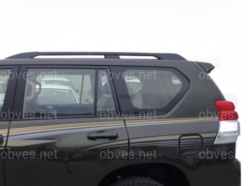Рейлинги на крышу Toyota Land Cruiser Prado 150 2009-2023 качество оригинала (алюминий 2шт.) ЦВЕТ ЧЕРНЫЙ Рейлинги на крышу Toyota Land Cruiser Prado 150 2009-2023 качество оригинала (алюминий 2шт.) ЦВЕТ ЧЕРНЫЙ