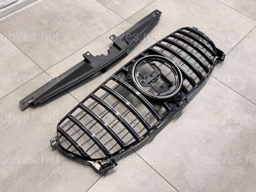 Решетка радиатора GT CHROME Mercedes GLE-Class V167 2019-2022 ОБЫЧНЫЙ НЕ AMG