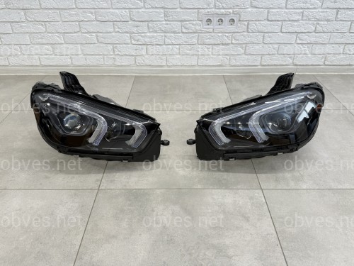 Фары Full LED Mercedes GLE-Class W167 C167 2019-2022 комплектные с блоками 2шт. Фары Full LED Mercedes GLE-Class W167 C167 2019-2022 комплектные с блоками 2шт.