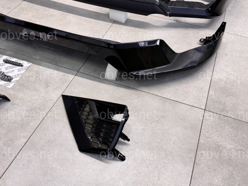 Обвес ONYX BLACK Toyota Land Cruiser Prado 150 2018-2023 цвет черный 202, юбка передняя, задняя, накладки птф