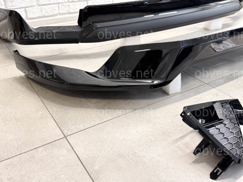 Обвес ONYX BLACK Toyota Land Cruiser Prado 150 2018-2023 цвет черный 202, юбка передняя, задняя, накладки птф