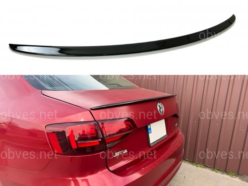 Спойлер лип Volkswagen Jetta 6 2010-2017 ABS пластик, цвет черный глянец
